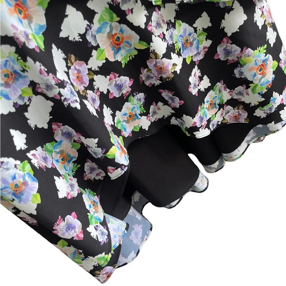 AIDAN MATTOX Strapless High Low Floral Wedding Gown Size 2 - Picture 11 of 16